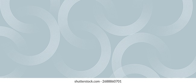 fundo abstrato geométrico de prata sobrepondo camadas no espaço brilhante com decoração de efeito de linha. Conceito de estilo de círculo elemento de design gráfico moderno para banner, folheto, cartão. vetor Eps10