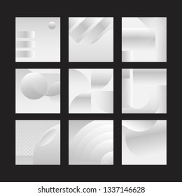 Satz von abstrakten, geometrischen, abstrakten Bannervektorgrafiken