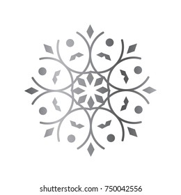 Silver geometric mono line vector