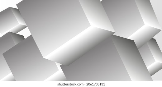 Silver geometry background vector design