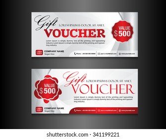 silver Gift voucher template design,Voucher template,card design