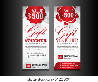 silver Gift voucher vector template design,Voucher template,card design