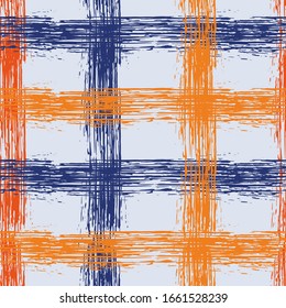 Silver Gingham pattern. Seamless pattern. Vector intersecting lines blanket pattern. watercolor check ; vector, seamless  plaid.