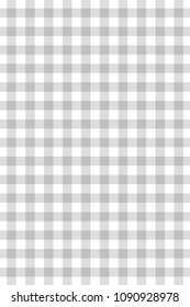 Silver Gingham pattern. Texture from rhombus/squares for - plaid, tablecloths, clothes, shirts, dresses, paper, bedding, blankets, quilts and other textile products. Vector illustration.