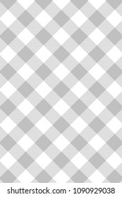 Silver Gingham pattern. Texture from rhombus/squares for - plaid, tablecloths, clothes, shirts, dresses, paper, bedding, blankets, quilts and other textile products. Vector illustration.