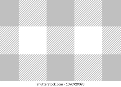 Silver Gingham pattern. Texture from rhombus/squares for - plaid, tablecloths, clothes, shirts, dresses, paper, bedding, blankets, quilts and other textile products. Vector illustration.