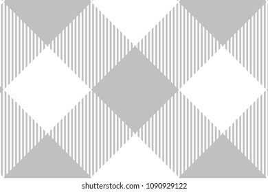 Silver Gingham pattern. Texture from rhombus/squares for - plaid, tablecloths, clothes, shirts, dresses, paper, bedding, blankets, quilts and other textile products. Vector illustration.