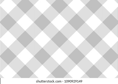 Silver Gingham pattern. Texture from rhombus/squares for - plaid, tablecloths, clothes, shirts, dresses, paper, bedding, blankets, quilts and other textile products. Vector illustration.