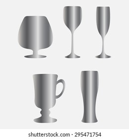Silver Glass set or collection