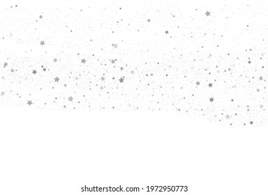 Silver glitter background. Light silver glitter confetti background. White holiday texture. Elegant invitation template.
