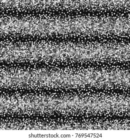 Silver glitter. Chaotic scatter lines on black background. Elegant vector illustration.