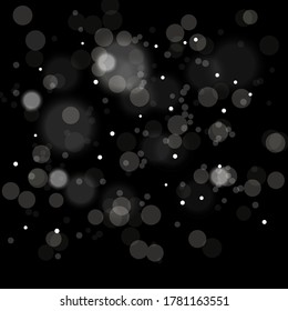 Silver glitter Christmas background black abstract