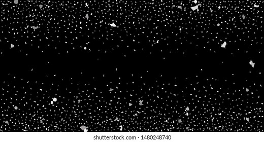 Silver glitter confetti. Abstract design element. Christmas, New Year holiday celebration background. Invitation background. Star silver shine. Christmas light background.