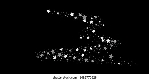Silver glitter confetti. Abstract design element. Christmas, New Year holiday celebration background. Invitation background. Star silver shine. Christmas light background.