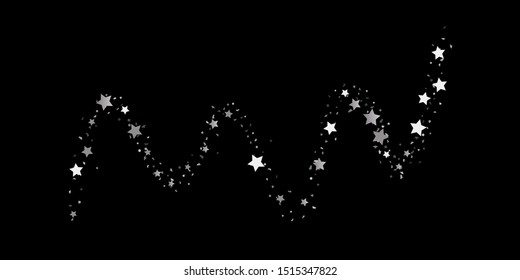 Silver glitter confetti. Abstract design element. Christmas, New Year holiday celebration background. Invitation background. Star silver shine. Christmas light background.
