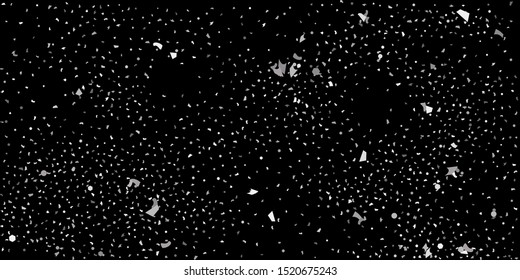 Silver glitter confetti. Abstract design element. Christmas, New Year holiday celebration background. Invitation background. Star silver shine. Christmas light background.