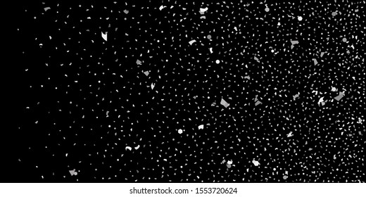 Silver glitter confetti. Abstract design element. Christmas, New Year holiday celebration background. Invitation background. Star silver shine. Christmas light background.