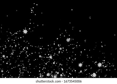 Silver glitter confetti. Illustration of a drop of shiny particles. Decorative element. Luxury background for your design, cards, invitations, gift, vip. 