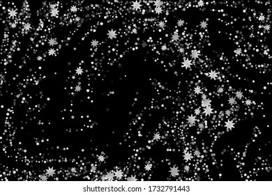 Silver glitter confetti. Illustration of a drop of shiny particles. Decorative element. Luxury background for your design, cards, invitations, gift, vip. 