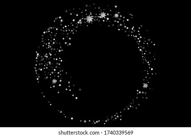 Silver glitter confetti. Illustration of a drop of shiny particles. Decorative element. Luxury background for your design, cards, invitations, gift, vip. 