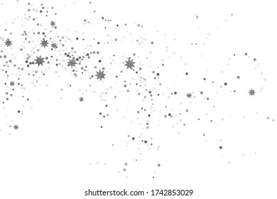 Confeti de brillo plateado. Ilustración de una gota de partículas brillantes. Elemento decorativo. Lujo para su diseño, tarjetas, invitaciones, regalo, vip. 