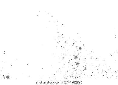 Confeti de brillo plateado. Ilustración de una gota de partículas brillantes. Elemento decorativo. Lujo para su diseño, tarjetas, invitaciones, regalo, vip. 