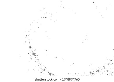 Silver glitter confetti. Illustration of a drop of shiny particles. Decorative element. Luxury background for your design, cards, invitations, gift, vip. 
