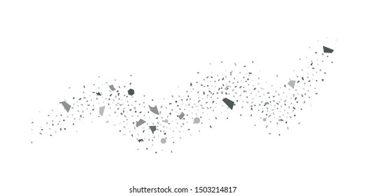 Silver glitter confetti. Light background. White abstract texture. Vector abstract graphic design. New Year Christmas. Silver glitter background. Vector elegant invitation template.
