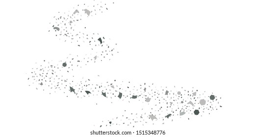 Silver glitter confetti. Light background. White abstract texture. Vector abstract graphic design. New Year Christmas. Silver glitter background. Vector elegant invitation template.