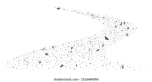 Silver glitter confetti. Light background. White abstract texture. Vector abstract graphic design. New Year Christmas. Silver glitter background. Vector elegant invitation template.