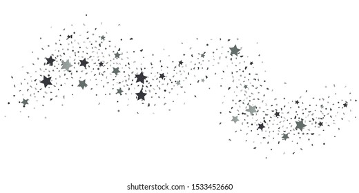 Silver glitter confetti. Light background. White abstract texture. Vector abstract graphic design. New Year Christmas. Silver glitter background. Vector elegant invitation template.