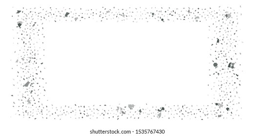 Silver glitter confetti. Light background. White abstract texture. Vector abstract graphic design. New Year Christmas. Silver glitter background. Vector elegant invitation template.