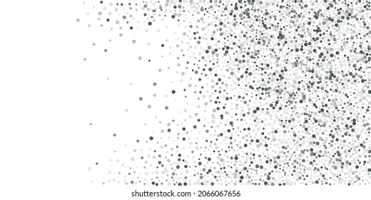 Silver glitter confetti. Light background. White abstract texture. Vector abstract graphic design. New Year Christmas. Silver glitter background. Vector elegant invitation template.