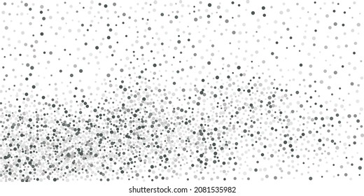 Silver glitter confetti. Light background. White abstract texture. Vector abstract graphic design. New Year Christmas. Silver glitter background. Vector elegant invitation template.