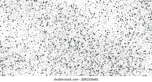 Silver glitter confetti. Light background. White abstract texture. Vector abstract graphic design. New Year Christmas. Silver glitter background. Vector elegant invitation template.