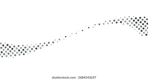 Silver glitter confetti. Light background. White abstract texture. Vector abstract graphic design. New Year Christmas. Silver glitter background. Vector elegant invitation template.