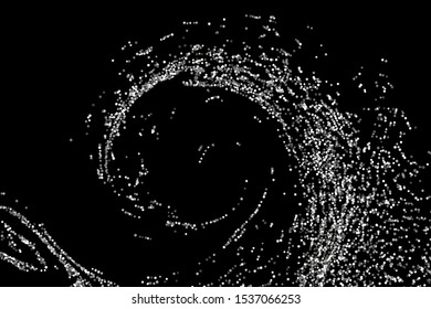 Silver glitter confetti on a black background. Illustration of a drop of shiny particles. Decorative element. Luxury background for your design, cards, invitations, gift, vip. 