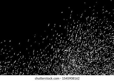 Silver glitter confetti on a black background. Illustration of a drop of shiny particles. Decorative element. Luxury background for your design, cards, invitations, gift, vip. 