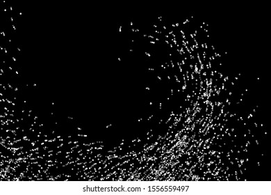 Silver glitter confetti on a black background. Illustration of a drop of shiny particles. Decorative element. Luxury background for your design, cards, invitations, gift, vip. 