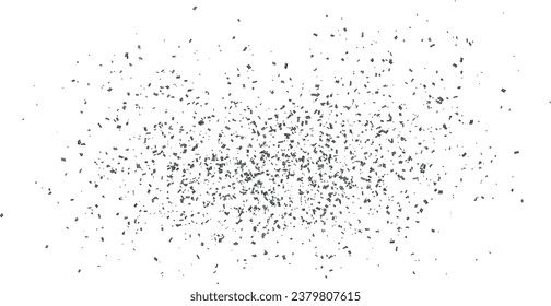 Silver glitter confetti on a transparent background. Illustration of a drop of shiny particles. Decorative element. Luxury background for your design, cards, invitations, gift, vip