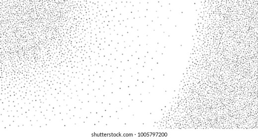 Silver glitter confetti on a white background. Illustration of a drop of shiny particles. Decorative element. Luxury background for your design, cards, invitations, gift, vip.
