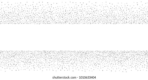 Silver glitter confetti on a white background. Illustration of a drop of shiny particles. Decorative element. Luxury background for your design, cards, invitations, gift, vip.
