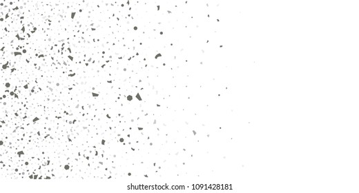 Silver glitter confetti on a white background. Illustration of a drop of shiny particles. Decorative element. Luxury background for your design, cards, invitations, gift, vip. 