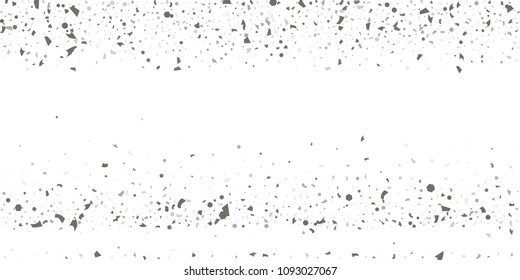 Silver glitter confetti on a white background. Illustration of a drop of shiny particles. Decorative element. Luxury background for your design, cards, invitations, gift, vip. 