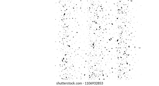 Silver glitter confetti on a white background. Illustration of a drop of shiny particles. Decorative element. Luxury background for your design, cards, invitations, gift, vip. 