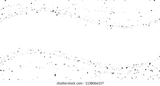 Silver glitter confetti on a white background. Illustration of a drop of shiny particles. Decorative element. Luxury background for your design, cards, invitations, gift, vip. 