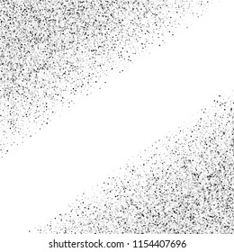 Silver glitter confetti on a white background. Illustration of a drop of shiny particles. Decorative element. Luxury background for your design, cards, invitations, gift, vip. 