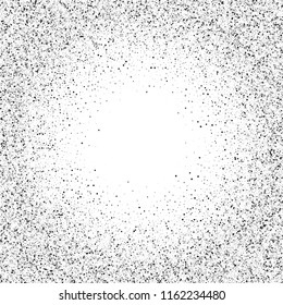 Silver glitter confetti on a white background. Illustration of a drop of shiny particles. Decorative element. Luxury background for your design, cards, invitations, gift, vip. 