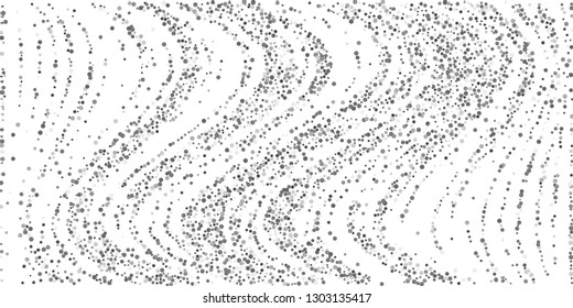 Silver glitter confetti on a white background. Illustration of a drop of shiny particles. Decorative element. Luxury background for your design, cards, invitations, gift, vip.