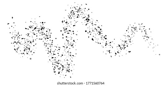 Silver glitter confetti on a white background. Illustration of a drop of shiny particles. Decorative element. Luxury background for your design, cards, invitations, gift, vip. 